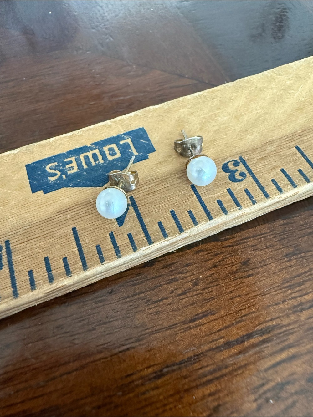 Vintage Faux Pearl Stud Earrings